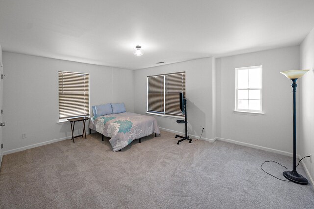 view of carpeted bedroom