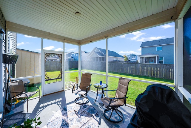 view of sunroom