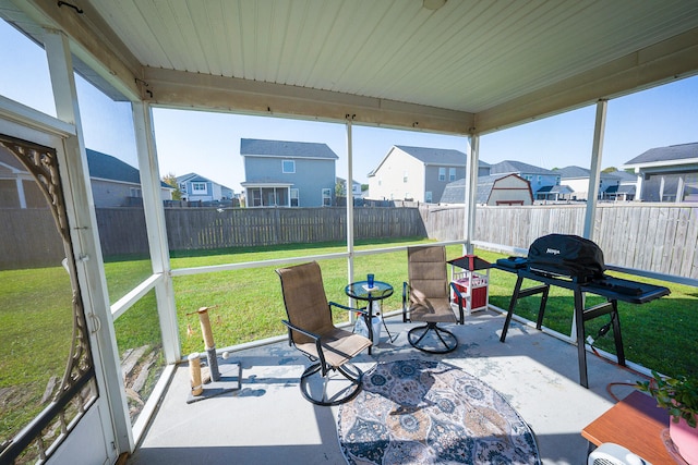 view of sunroom / solarium