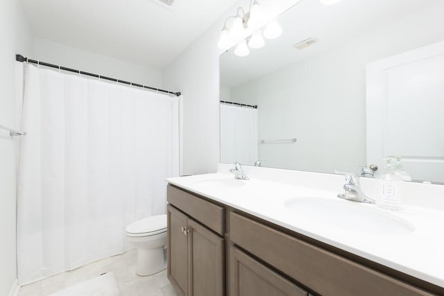 297 Red Leaf Blvd, Moncks Corner, SC 29461 - full bath featuring toilet, double vanity, and a shower with curtain