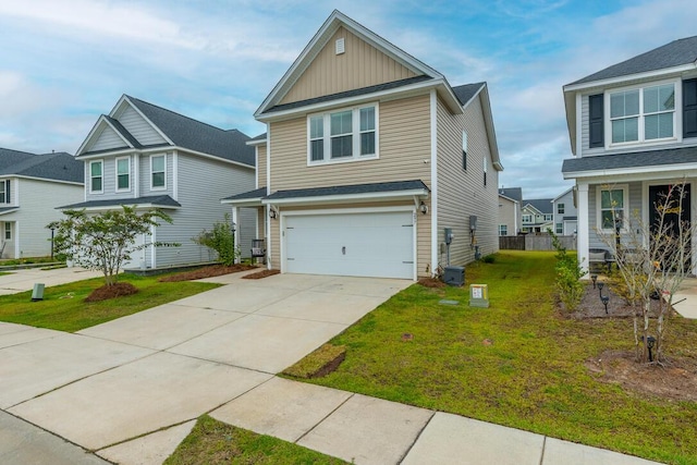 297 Red Leaf Blvd, Moncks Corner, SC 29461 - view of front of property with board and batten siding, a garage, a front yard, and driveway