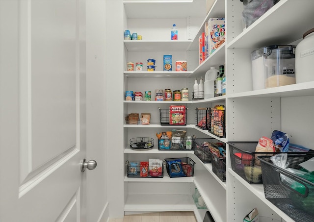 view of pantry