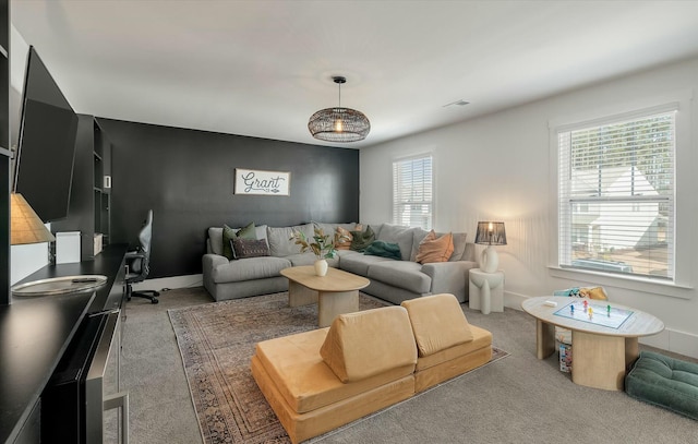 view of carpeted living room