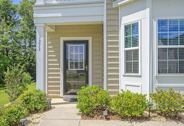 view of doorway to property