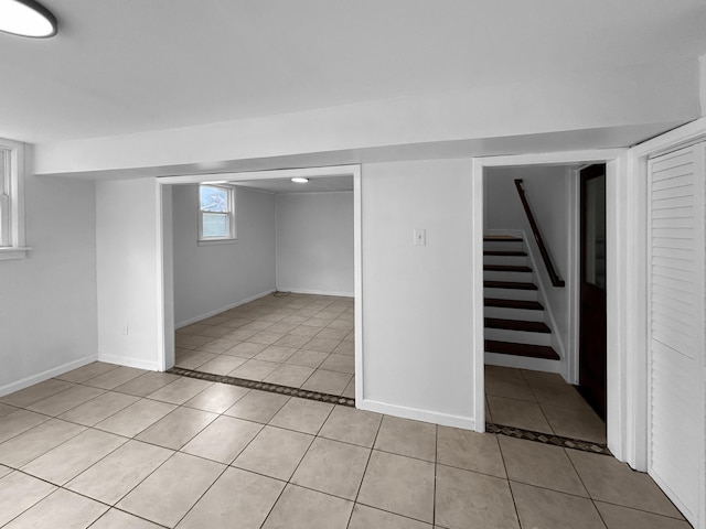 1481 Woodview Ln, Charleston, SC 29412 - basement featuring light tile patterned flooring and stairway