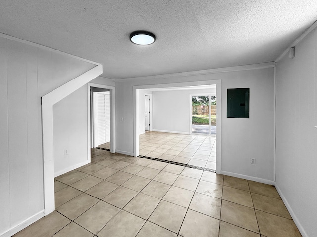 1481 Woodview Ln, Charleston, SC 29412 - spare room featuring electric panel, light tile patterned flooring, and a textured ceiling
