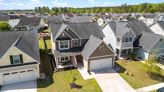 bird's eye view with a residential view