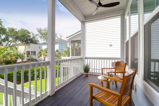 779 Forrest Dr, Charleston, SC 29492 - balcony with a ceiling fan