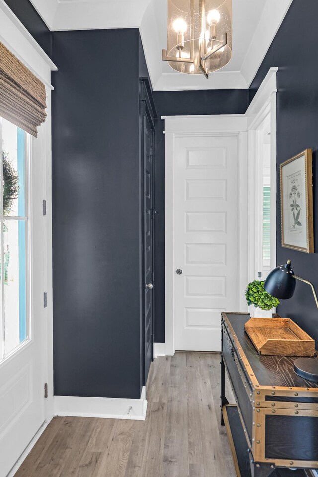 779 Forrest Dr, Charleston, SC 29492 - entrance foyer with a chandelier and wood finished floors
