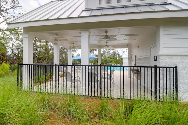 779 Forrest Dr, Charleston, SC 29492 - view of patio featuring a ceiling fan