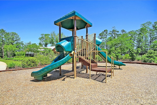 view of community jungle gym