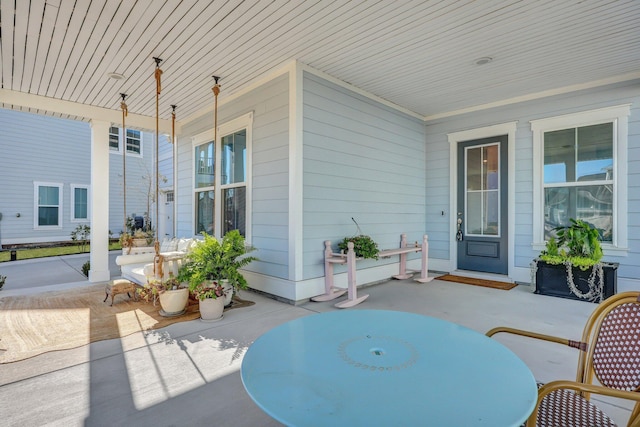 view of patio / terrace featuring covered porch