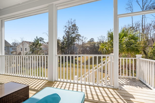 sunroom / solarium with plenty of natural light