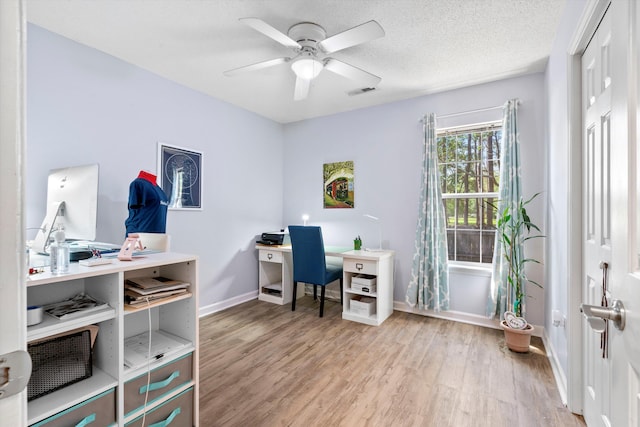 1227 Ocean View Rd, Charleston, SC 29412 - office featuring light wood-style floors, baseboards, and ceiling fan