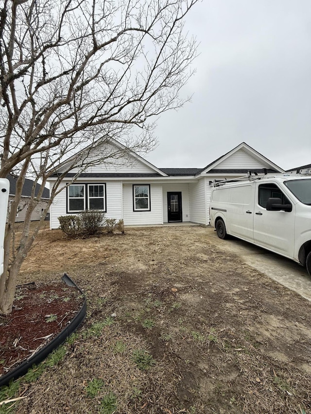 view of single story home