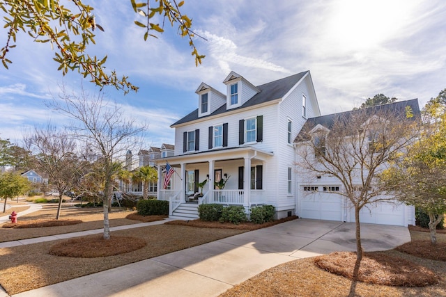 view of front of property with covered porch