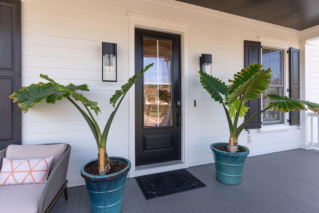 view of doorway to property