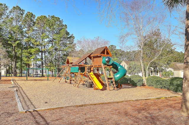view of community jungle gym
