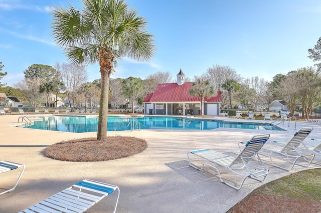 pool featuring a patio