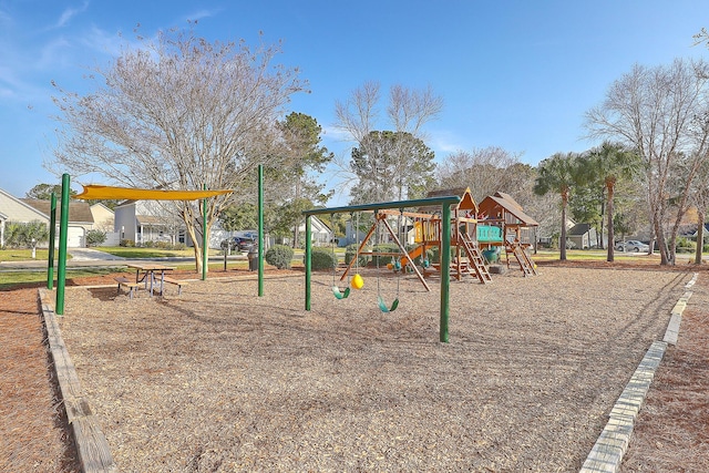 view of community jungle gym