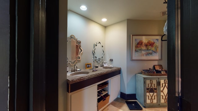 268 Little Oak Island Dr, Folly Beach, SC 29439 - bathroom featuring dual vanity