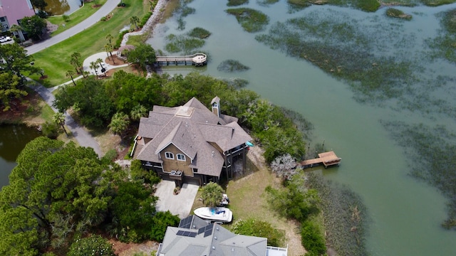 268 Little Oak Island Dr, Folly Beach, SC 29439 - aerial view with a water view