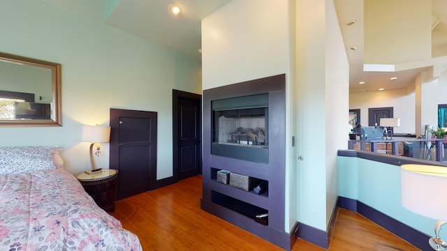 268 Little Oak Island Dr, Folly Beach, SC 29439 - bedroom featuring a high ceiling and dark hardwood / wood-style floors