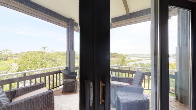 268 Little Oak Island Dr, Folly Beach, SC 29439 - exterior space featuring plenty of natural light and a water view