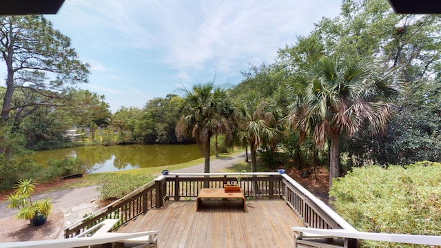 268 Little Oak Island Dr, Folly Beach, SC 29439 - deck with a water view