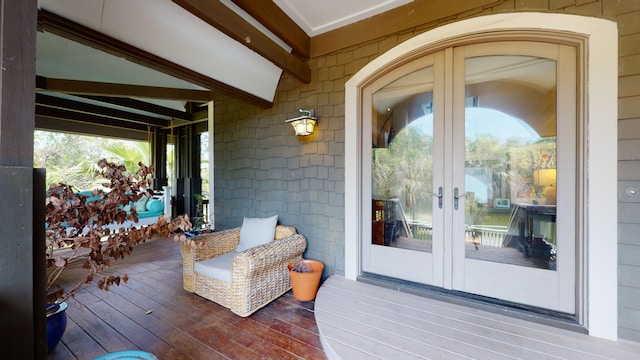 268 Little Oak Island Dr, Folly Beach, SC 29439 - deck with french doors