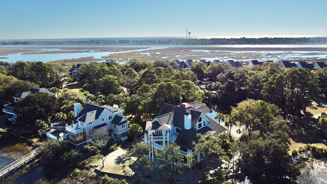 268 Little Oak Island Dr, Folly Beach, SC 29439 - aerial view featuring a water view