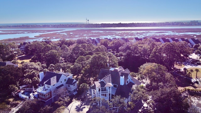 268 Little Oak Island Dr, Folly Beach, SC 29439 - bird's eye view featuring a water view
