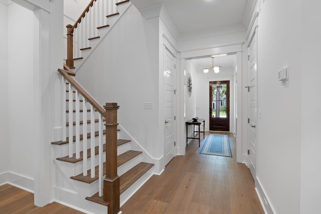 3226 Waverly Ln, Johns Island, SC 29455 - foyer featuring wood finished floors and stairs