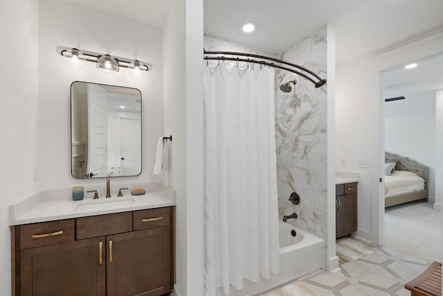 3226 Waverly Ln, Johns Island, SC 29455 - ensuite bathroom featuring vanity and shower / bath combo with shower curtain