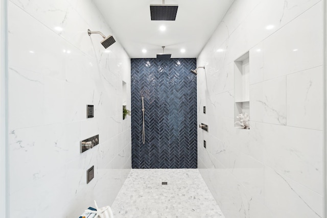 313 E Arctic Ave, Folly Beach, SC 29439 - bathroom featuring tiled shower