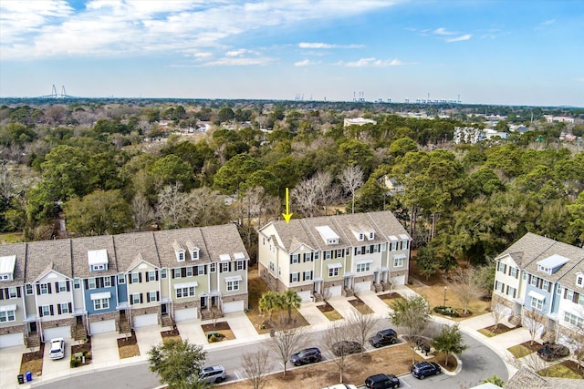 drone / aerial view featuring a residential view