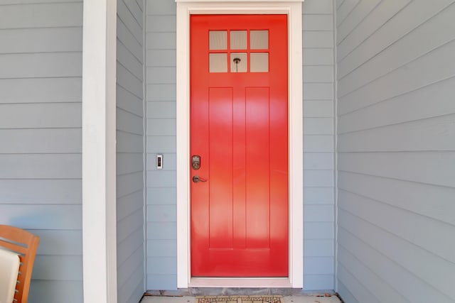 view of doorway to property