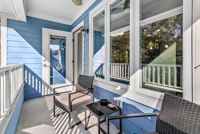 balcony with covered porch