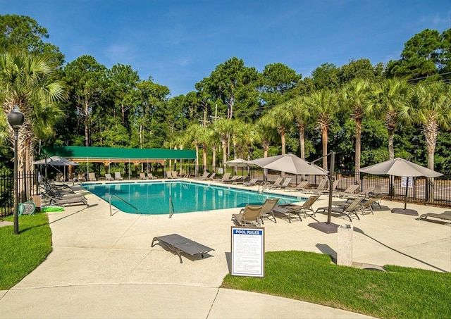 1330 Somersby Ln, Mount Pleasant, SC 29466 - community pool featuring a patio area and view of scattered trees