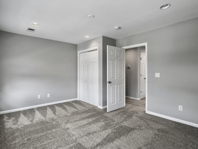 1491 Greenshade Way, Mount Pleasant, SC 29464 - unfurnished bedroom featuring carpet, baseboards, a closet, and recessed lighting