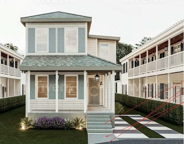 8 Homel Pl, Charleston, SC 29403 - view of front facade featuring covered porch