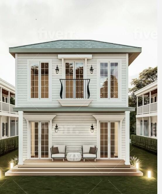 8 Homel Pl, Charleston, SC 29403 - rear view of property featuring a balcony
