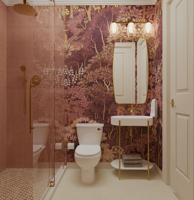 8 Homel Pl, Charleston, SC 29403 - bathroom featuring toilet and a tile shower
