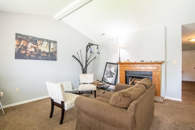 7621 Oldridge Rd, North Charleston, SC 29418 - living area with carpet and a fireplace