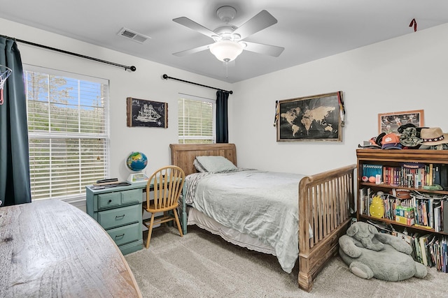 2467 Bergeron Way, Mount Pleasant, SC 29466 - bedroom featuring light colored carpet and a ceiling fan