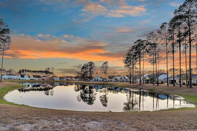 property view of water featuring a residential view