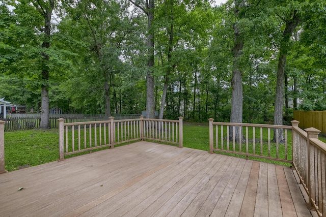 1616 Dotterers Run, Charleston, SC 29414 - wooden terrace featuring a fenced backyard and view of wooded area