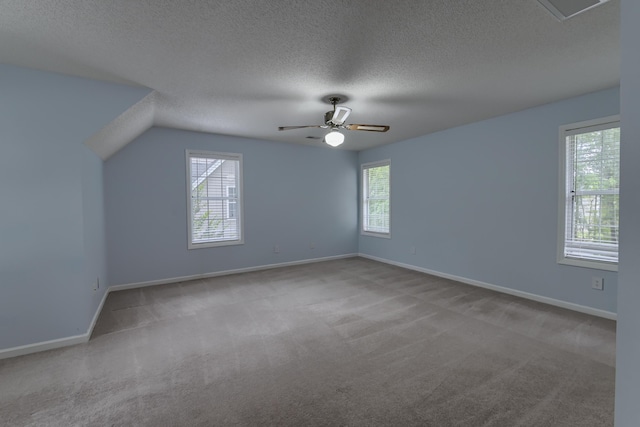 1616 Dotterers Run, Charleston, SC 29414 - additional living space featuring plenty of natural light, a ceiling fan, carpet floors, and a textured ceiling