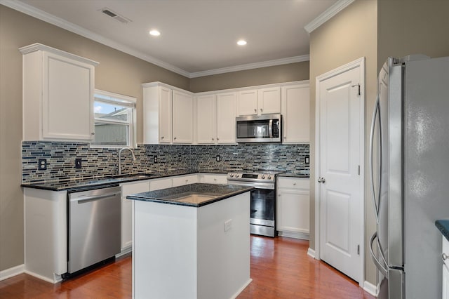 364 Deep River Rd, Summerville, SC 29486 - kitchen featuring a sink, dark countertops, decorative backsplash, and stainless steel appliances