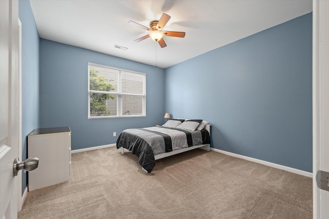 364 Deep River Rd, Summerville, SC 29486 - bedroom with baseboards, visible vents, ceiling fan, and carpet